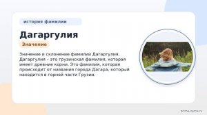 Исследуем происхождение и историю фамилии Дагаргулия: значение и особенности склонения