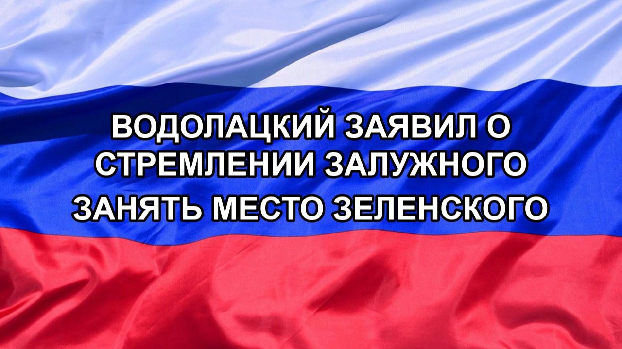 |Н. РФ| Водолацкий заявил о стремлении Залужного занять место Зеленского