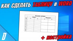 КАК БЫСТРО СДЕЛАТЬ И НАСТРОИТЬ ТАБЛИЦУ В ВОРДЕ, ТАБЛИЦА В Word