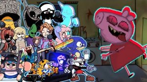 FNF VS Peppa Pig.exe - Bacon Songs - But Different Characters Sing It 🎵 (Everyone Sings Bacon Songs