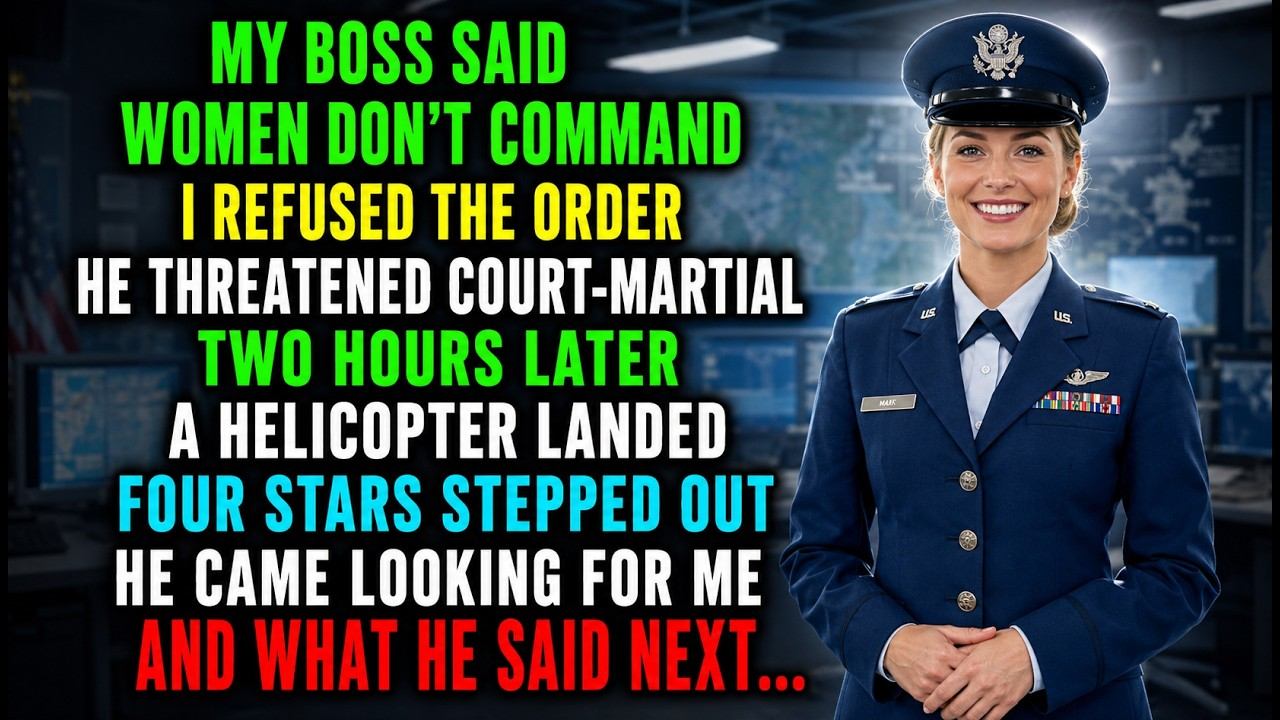 MY BOSS SAID WOMEN DON'T COMMAND. THEN A HELICOPTER LANDED AND A 4-STAR ADMIRAL CAME LOOKING FOR ME
