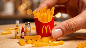 Приготовление стеклянной мини-картошки фри 🍟🎧 АСМР 🌙 релакс. Готовка 🍳удивительно приятное видео
