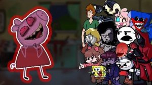 FNF Bacon(Vs Cannival) But Different Characters Sing It🎵 Everyone PEPPA.EXE (New Character)