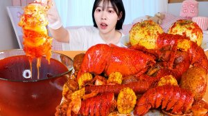 Мукбанг - морепродукты и краб - морепродукты крупно