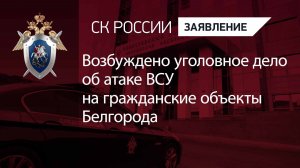 Возбуждено уголовное дело об атаке ВСУ на гражданские объекты Белгорода