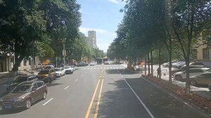 Харбин, автобус Harbin City Sightseeing Bus - вид со второго этажа вперед, Китай, 15 июля 2026.