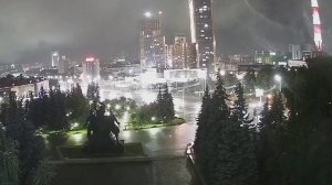 Очень сильная гроза.