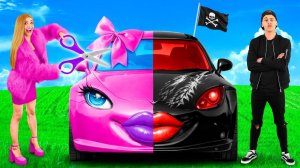 Розовая машина vs Черная машина Челлендж # Потрясающий Творческий Челлендж от TeenTeam Challeng