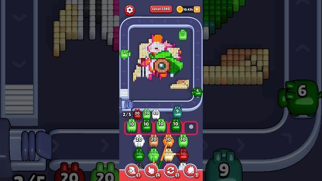 Прохождение 1240 уровня Pixel Flow