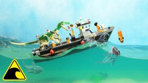 Лего-лодки против огромных волн — затопление кораблей LEGO — эксперимент с цунами