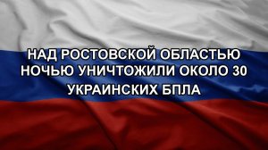 Над Ростовской областью ночью уничтожили около 30 украинских БПЛА