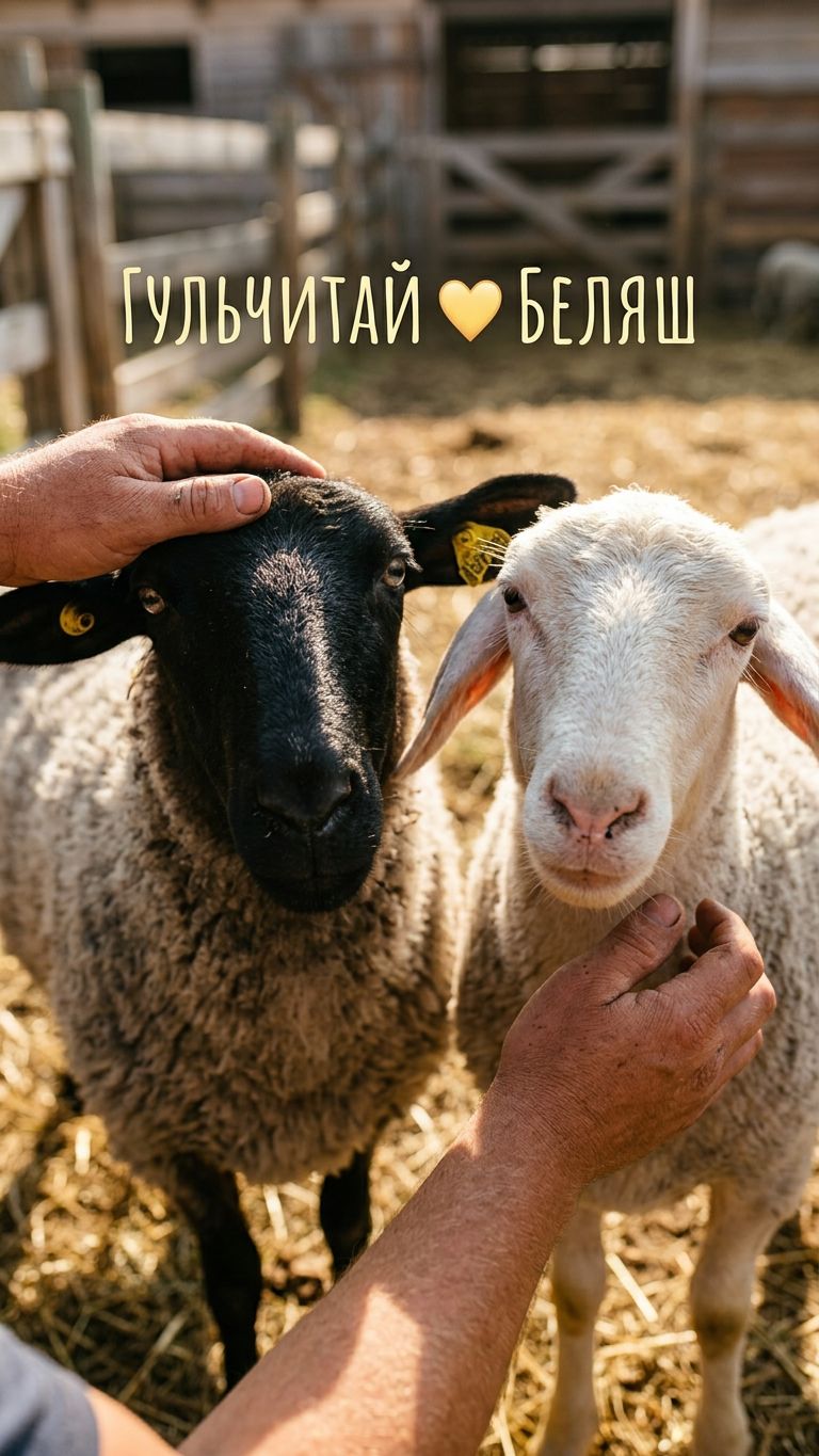 ГУЛЬЧИТАЙ И БЕЛЯШ: Самые ласковые на подворье 🐑❤️