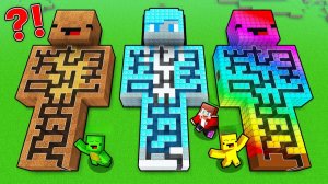 против Майки и Бананового малыша:  Minecraft!   Невероятное выживание в странном лабиринте! ЧАСТЬ 2