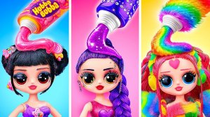 Сделала наряд из ЖВАЧКИ#! Невероятный мейковер кукол в стиле K-Pop  5 крутых идей!