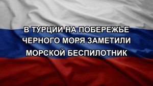 В Турции на побережье Черного моря заметили морской беспилотник