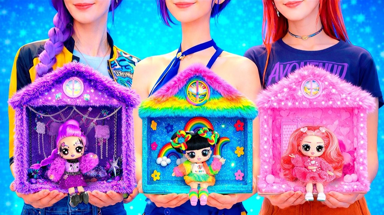 K-Pop Охотницы на Демонов# Рок, Милый и Радужный домик! DIY с LaLiLu!