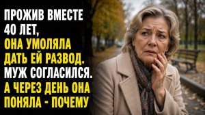 Прожив вместе 40 лет, она умоляла дать ей развод. Муж согласился. А через день она поняла - почему