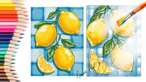 ЛИМОНЫ 🍋🍋 рисуем / Урок рисования для детей