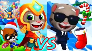 Tom Hero Dash VS Tom Gold Run. Золотая Вспышка VS СУПЕРагент! гонки Тома!