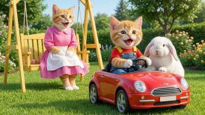 🚗💔 Рыжий котенок мечтает о машине… Мама-кошка работает день и ночь, чтобы воплотить эту мечту в