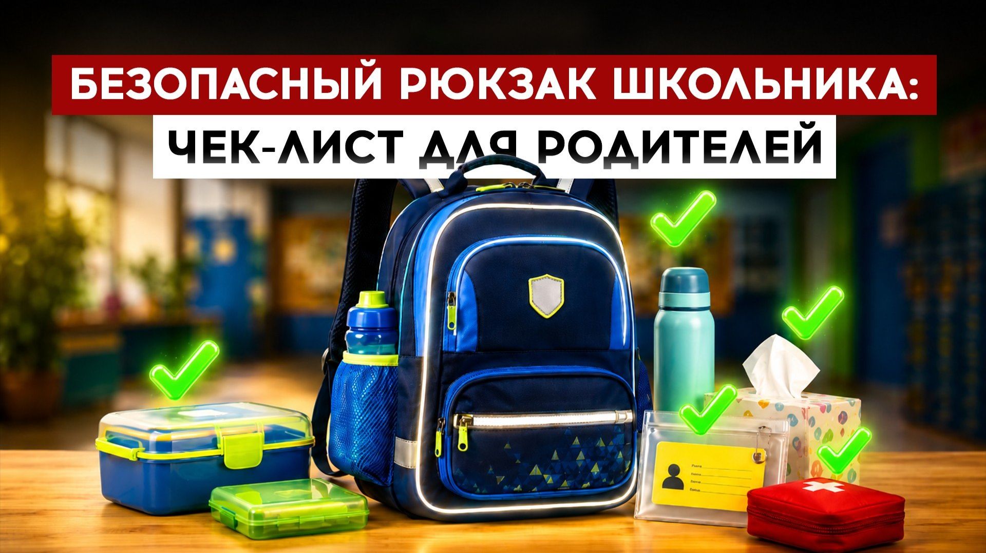 Безопасный рюкзак школьника: чек-лист для родителей