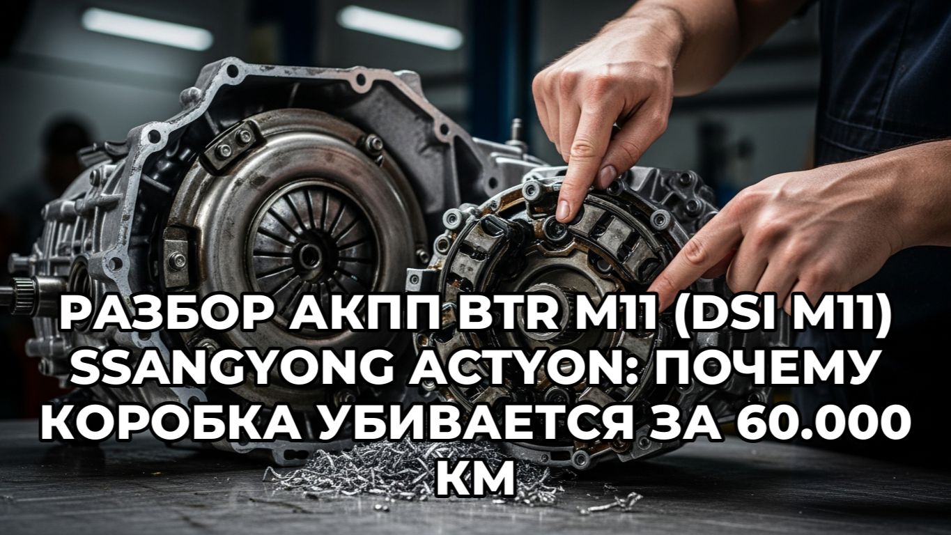 АКПП BTR M11 (DSI M11) SsangYong Actyon 2012, 180.000 км: стружка, убитый насос, ремонт 240.000