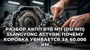 АКПП BTR M11 (DSI M11) SsangYong Actyon 2012, 180.000 км: стружка, убитый насос, ремонт 240.000