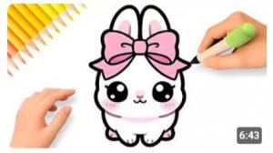 КАК НАРИСОВАТЬ ПРОСТОГО КАВАЙНОГО ЗАЯЦА 🐇🎀