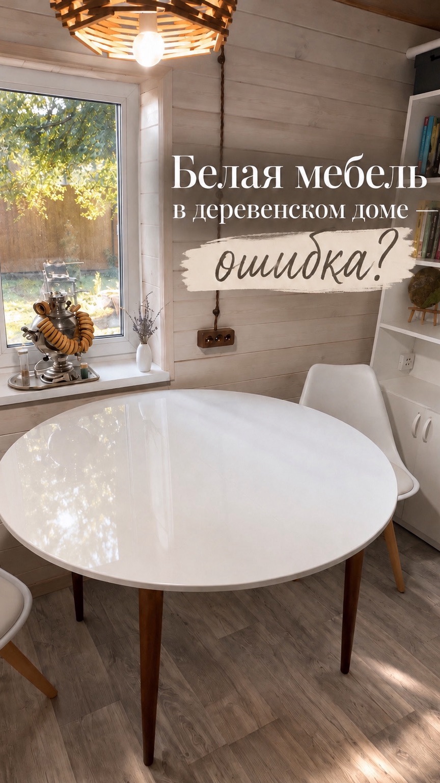 Белая мебель в деревне