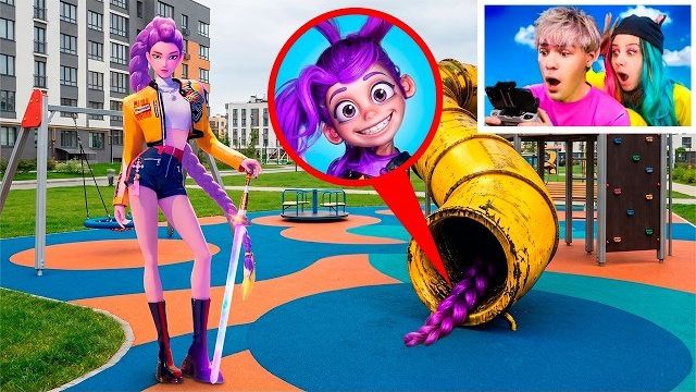 🕵️♂️ МОЙ ДРОН СНЯЛ БИТВУ: K-Pop Демоны и Lily против Slide Eater в 3:00 Ночи! 🛸🚨