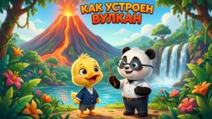🐥УТЕНОК КРЯ: КАК УСТРОЕН ВУЛКАН?🌋ОБУЧАЮЩИЙ МУЛЬТИК ДЛЯ МАЛЫШЕЙ