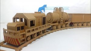 как сделать локомотив из картона