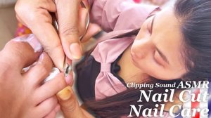 足の爪切り・ネイルケアASMR 甘皮処理 / 爪やすり|カンボジア理髪店 Nail Clipping