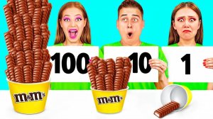 100 Слоев Еды Челлендж # Сумасшедшие Кулинарные Идеи от KiKi Challenge