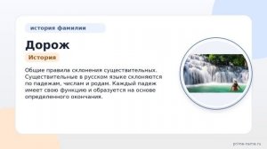 Фамилия Дорож: происхождение, значение и склонение