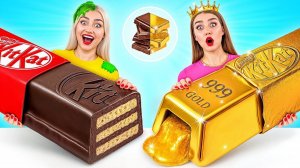 Челлендж. Шоколадная Еда vs Настоящая еда # Кухонные Войны от DO