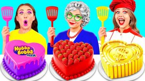 Кулинарный Челлендж# Я против Бабушки # Потрясающие Челленджи с Едой от