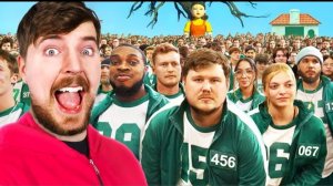 Игра Мистер бист ИГРА В КАЛЬМАРА за 456,000$! Mr Beast squad game