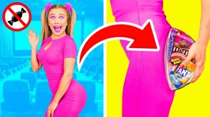 Как Пронести Сладости в Кинотеатр # Крутые Розыгрыши и Трюки от BaRaDa Challenge