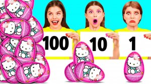 100 Слоев Еды Челлендж # Смешные Кулинарные Войны от DaZaZa Challenge
