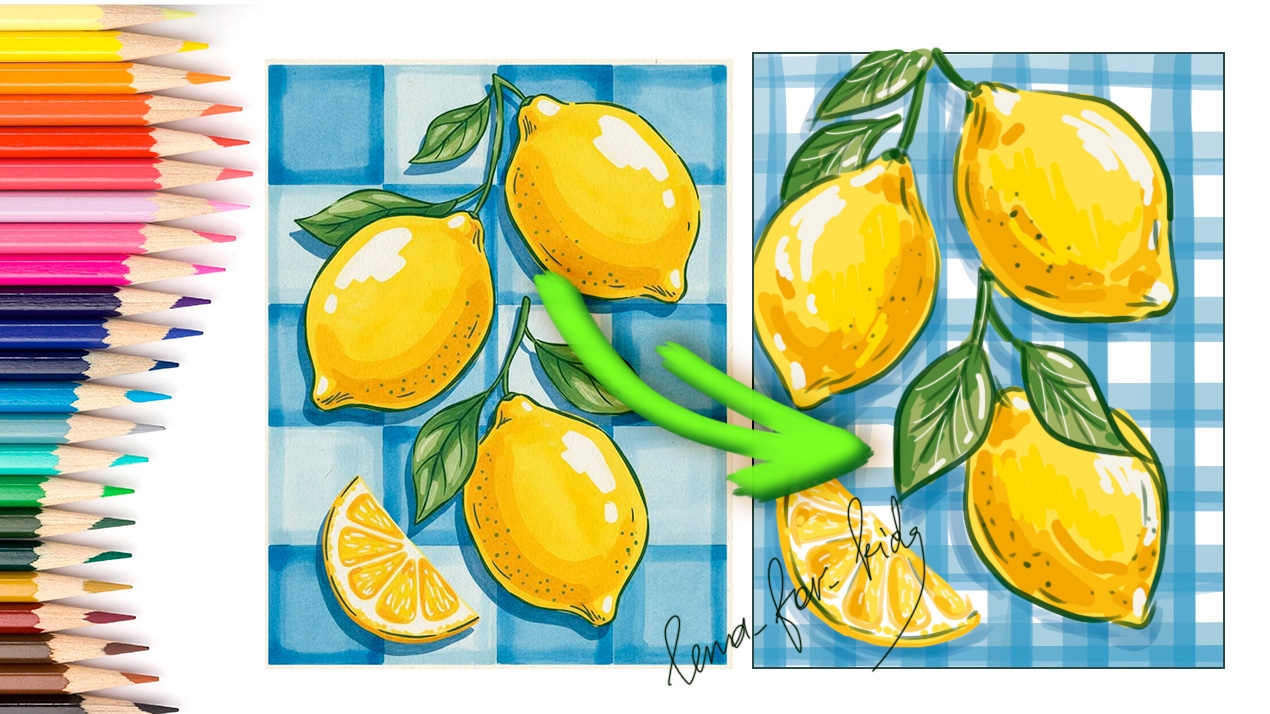 ЛИМОНЫ 🍋🍋 РИСУНОК