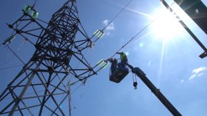 Особенности монтажа инновационного провода с композитным сердечником. ВЛ 35 кВ, Иркутск