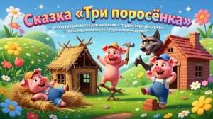 🐷🐷🐷🏠 Сказка «Три поросёнка» — добрая аудиосказка для малышей о труде и верной дружбе ✨🐺