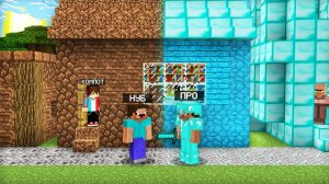 НУБ И ПРО ПОДЕЛИЛИ НАШУ ДЕРЕВНЮ ЖИТЕЛЕЙ ПОПОЛАМ В МАЙНКРАФТ | Компот Minecraft