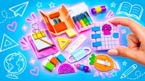 Простые миниатюрные школьные принадлежности! 📐✏️ Веселые DIY-поделки