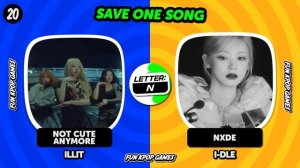 ⭐️ SAVE ONE DROP ONE A TO Z  | SAVE ONE KPOP SONG | KPOP QUIZ - FUN KPOP GAMES 2026