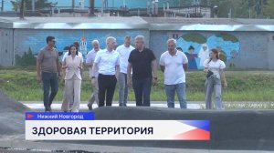 Евгений Костин проверил ход работ по обновлению сквера имени Космонавта Комарова