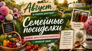 Август в деревне 🌻 Урожай, цветы, заготовки и семейные посиделки