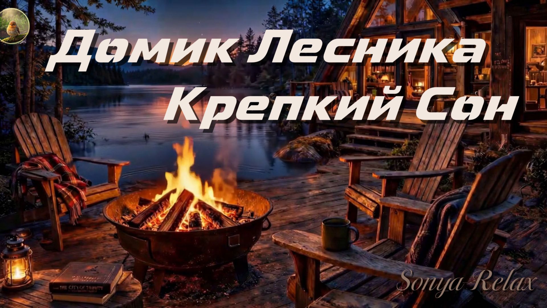 Домик Лесника у Озера  Треск Костра  Крепкий Сон Под Звуки Природы  7.82Hz  Sonya-Relax