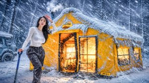 Снежная буря накрыла роскошную палатку